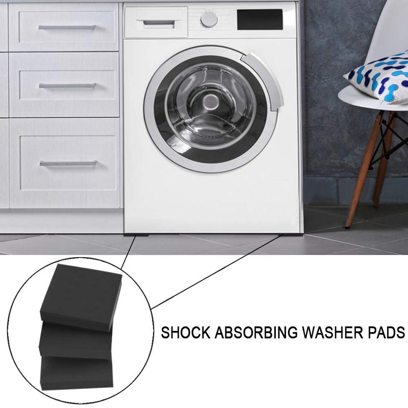 Kulannder 10 Pack Anti-Vibration Washer Mat, Shock Absorbing Washer Pads, Non-Skid Protector Mat for Washing Machine Dryer Treadmill Compressor Furniture  - Image 2