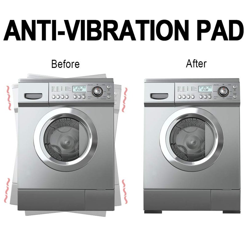 Kulannder 10 Pack Anti-Vibration Washer Mat, Shock Absorbing Washer Pads, Non-Skid Protector Mat for Washing Machine Dryer Treadmill Compressor Furniture  - Image 4