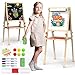 JOYOOSS Art Easel for Kids Ages 48 Easels for ToddlersToddler Art Kids Easel Adjustable Wooden Magnetic Whiteboard Chalkboard for Kid Dry Erase Board Easel for Toddlers 34 Years DualSided Drawing - Image 3