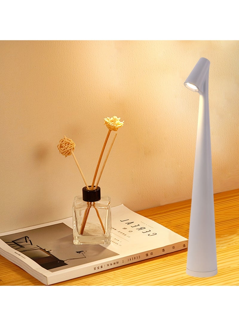ارواق مصباح ليلي لمسي بتصميم بسيط وإبداعي – مصباح طاولة أنيق لغرف النوم ببطارية قابلة لإعادة الشحن وشكل مظلة باغودا
