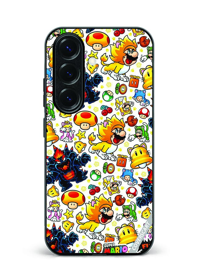 Protective Case Cover For Samsung Galaxy S25 Mario Design Multicolour