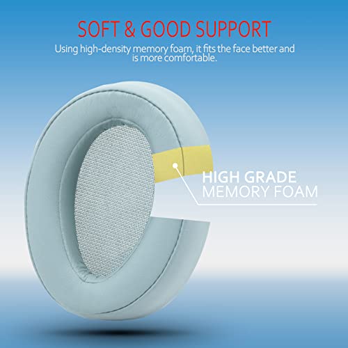 Krone Kalpasmos Ear Pads for Sony WH-H900N, Compatible with Sony MDR-100ABN Headphones Over Ear Cushion, Soft Memory Foam Protein Leather Replacement Earpad Sony Headset Repair Part (Green) - Image 4