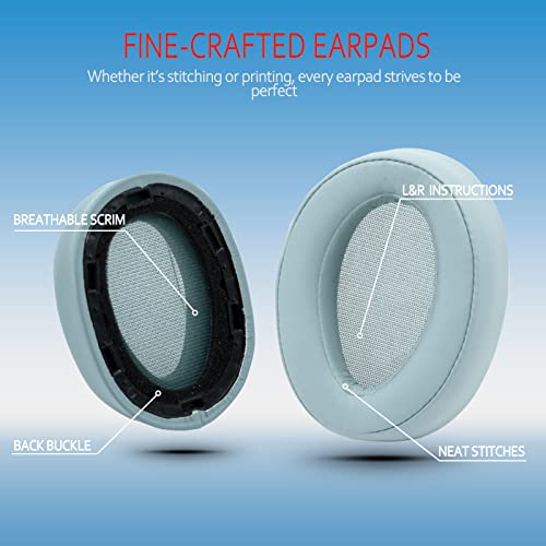 Krone Kalpasmos Ear Pads for Sony WH-H900N, Compatible with Sony MDR-100ABN Headphones Over Ear Cushion, Soft Memory Foam Protein Leather Replacement Earpad Sony Headset Repair Part (Green) - Image 5