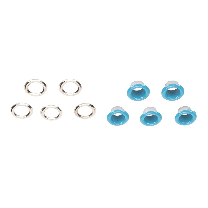 500 Sets Grommet Kit 8mm Round Light Copper Eyelet Set, Multi Purpose Leather Grommets for Shoes Bags Clothing Repair and DIY Craft with Washers (Blue) - Image 3