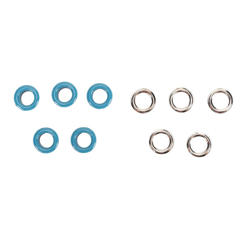 500 Sets Grommet Kit 8mm Round Light Copper Eyelet Set, Multi Purpose Leather Grommets for Shoes Bags Clothing Repair and DIY Craft with Washers (Blue) - Image 4
