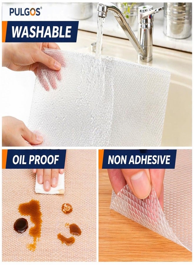 Pulgos EVA Food Grade Shelf Liner Sheet Roll - 3 Meter | Transparent, Waterproof & Washable | Anti-Slip Mat for Kitchen Shelves, Drawer, Fridge, Wardrobe & Cupboard | Diamond Clear Finish - Image 2