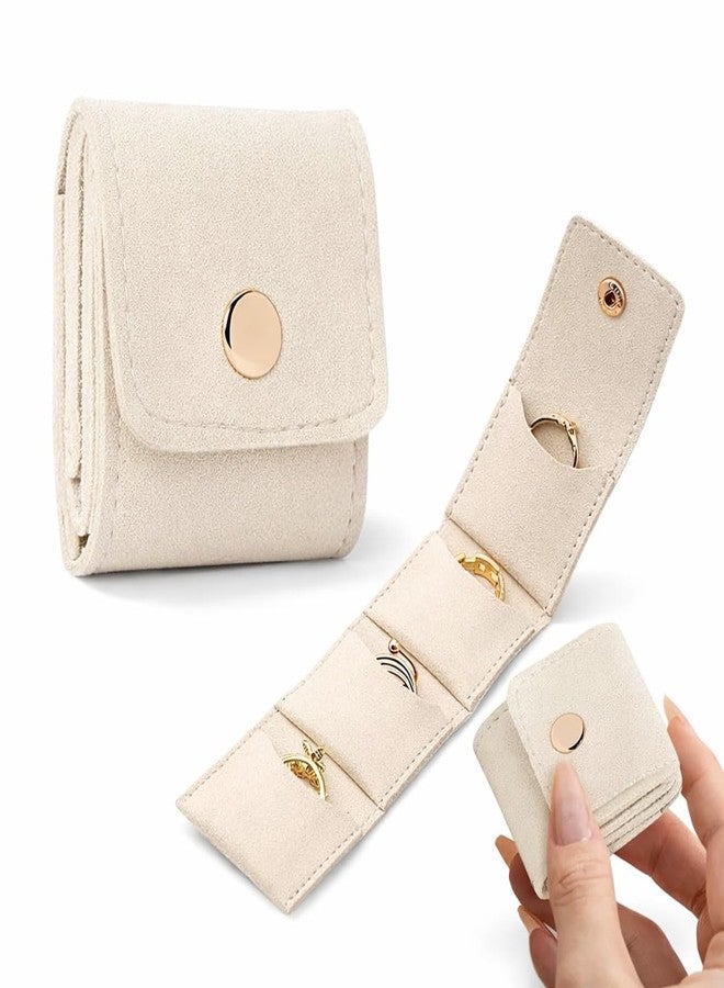 Pekos Mini Jewellery Organizer Pouch for Travel | Portable Jewellery Storage Case with 4 Slot and Snap Lock, Ring Necklace Earring Holder | Compact Travel Jewelry Organizer for Women (Multicolor) - Image 1