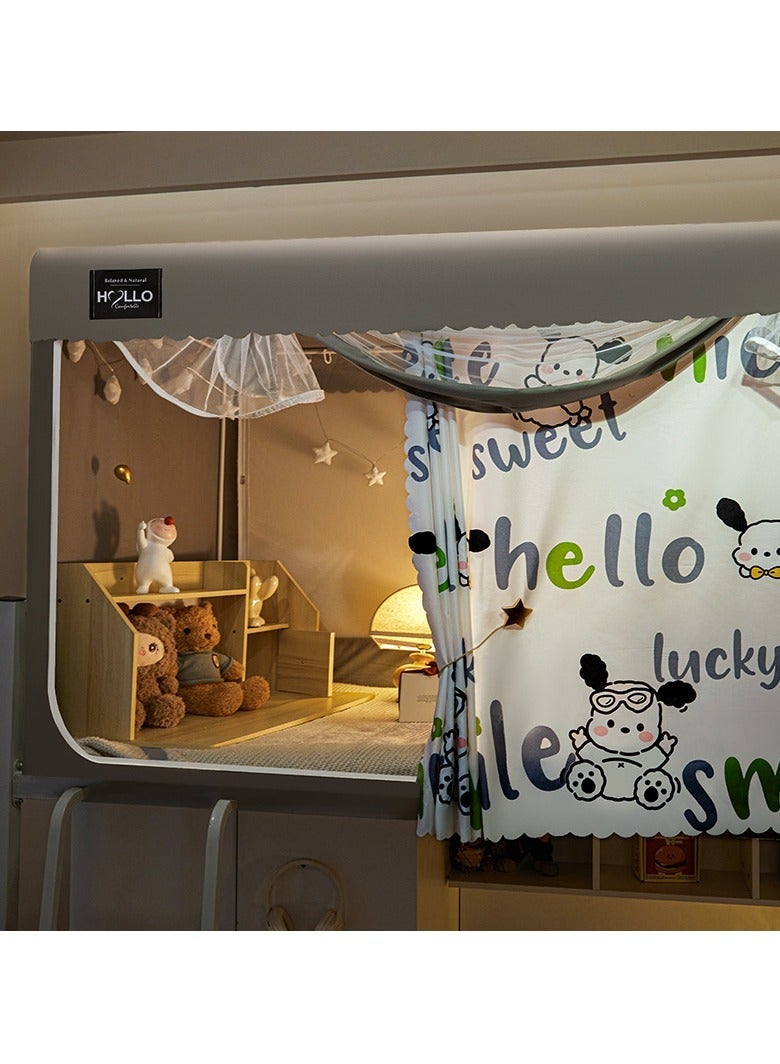 Bed Canopy Tents Curtain Blackout Curtain Single Bed Tent Curtain Student Shading Cloth Bed Canopy Mosquito Net Student Sleep Privacy Protection - Image 3