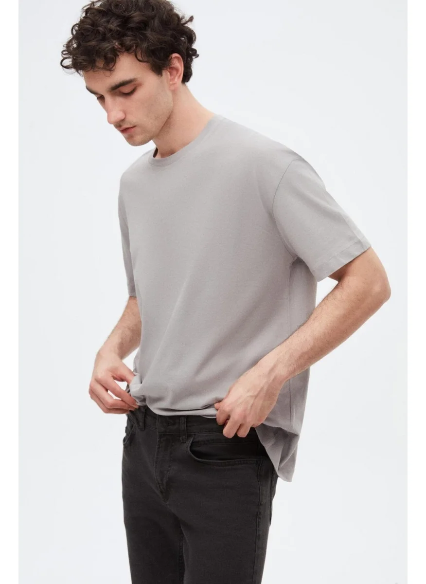 D'S DAMAT Comfort Gray 100% Cotton T-Shirt 6HC14ORT02006