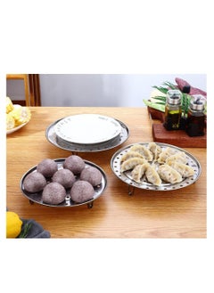 Y&D Stainless Steel Round Steamer Rack Plate Three-legged Steaming Stand for Home Kitchen Cooking Small Size  - Image 3