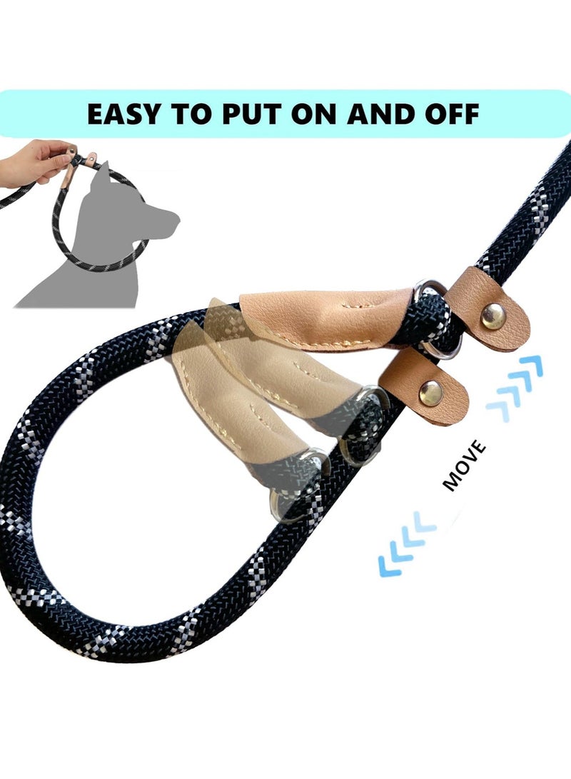 Durable 5FT Slip Lead Dog Leash, Perfect for Puppy Training and No Pull Behavior, Easy Loop Design for Comfortable Walks