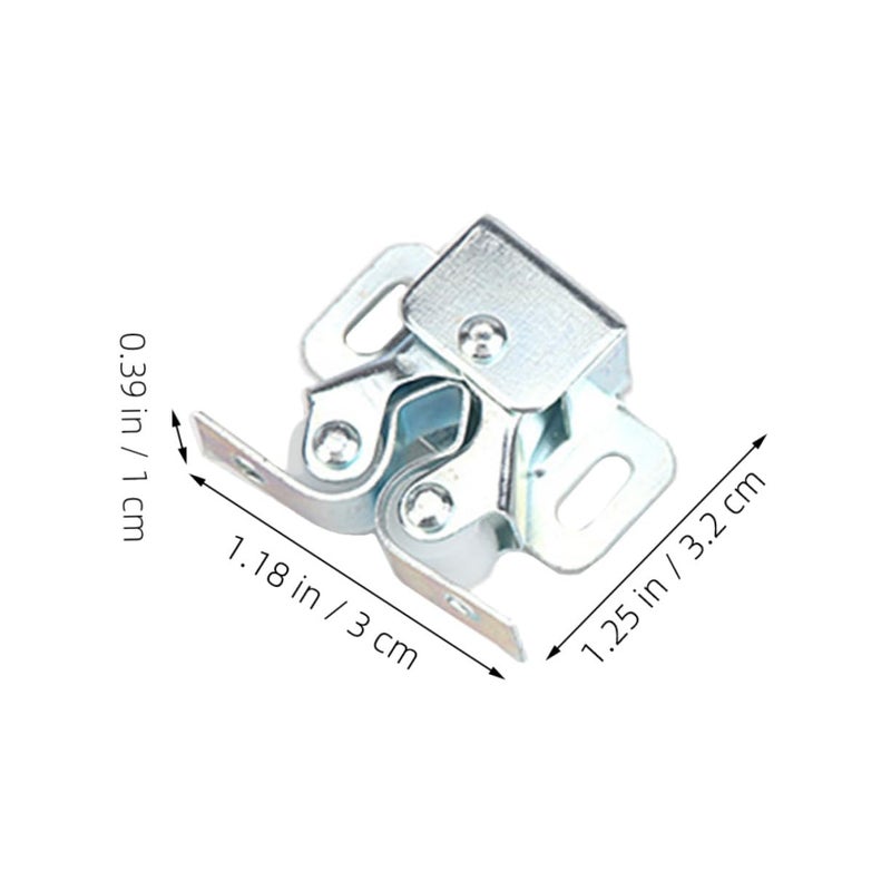 6Pcs Silver Metal Roller Catches For Cabinet Doors Smooth Closing Heavy Duty Latches Easy Installation 4 50X3 20X1 00CM - Image 3