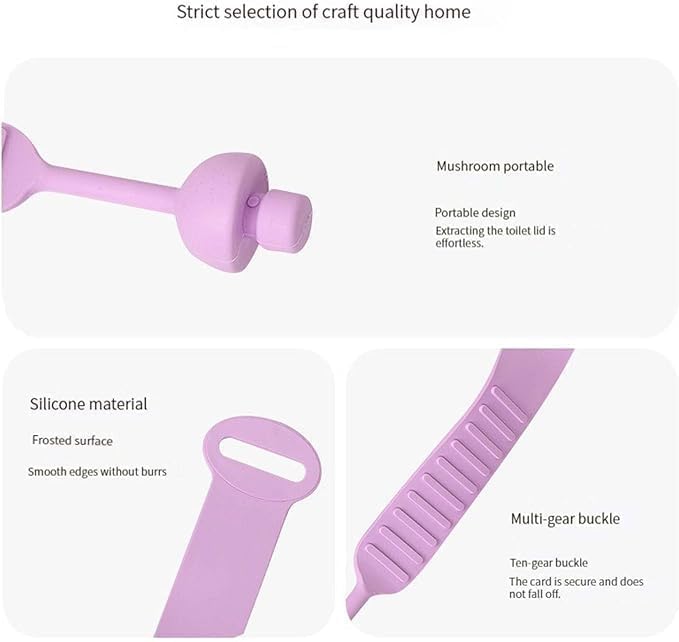 Redvant 2Pcs Silicone Toilet Seat Cover Lifter | Self-Adhesive Toilet Seat Holder For Bathroom Accessories | Toilet Seat Cover Sport Lifter Clip (Multicolor) (2) - Image 5