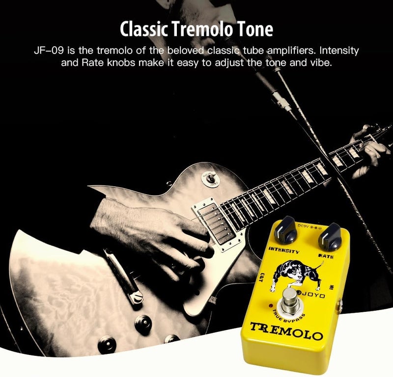 JOYO Tremolo Effect Pedal Beloved Old Amps Photoelectric Tube Circuitry Tremolo for Electric Guitar Effect - True Bypass (JF-09) - Image 1
