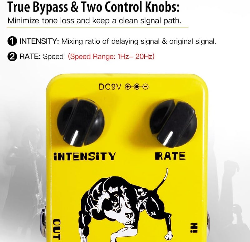 JOYO Tremolo Effect Pedal Beloved Old Amps Photoelectric Tube Circuitry Tremolo for Electric Guitar Effect - True Bypass (JF-09) - Image 3
