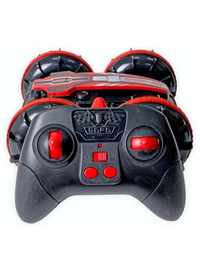 VITION Remote Controlled Car, Gesture Sensor, Waterproof RC Stunt Car, Amphibious Vehicle with 50 Meters Remote Control, 360 Degree Rotation, Off-Road Remote Controlled Car for Kids (Red) - Image 2