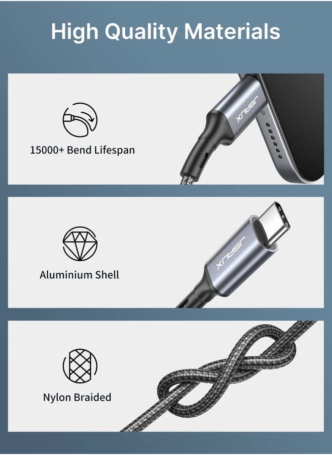 USB C to 3.5mm Audio Aux Jack Cable 3.3ft, USB Type C to 3.5mm Headphone Stereo Car Cord Compatible with iPhone 15 Pro Max 15 Plus, Samsung Galaxy S24 S23 S22 S21 Note 20, iPad Pro, Pixel 5 4 XL