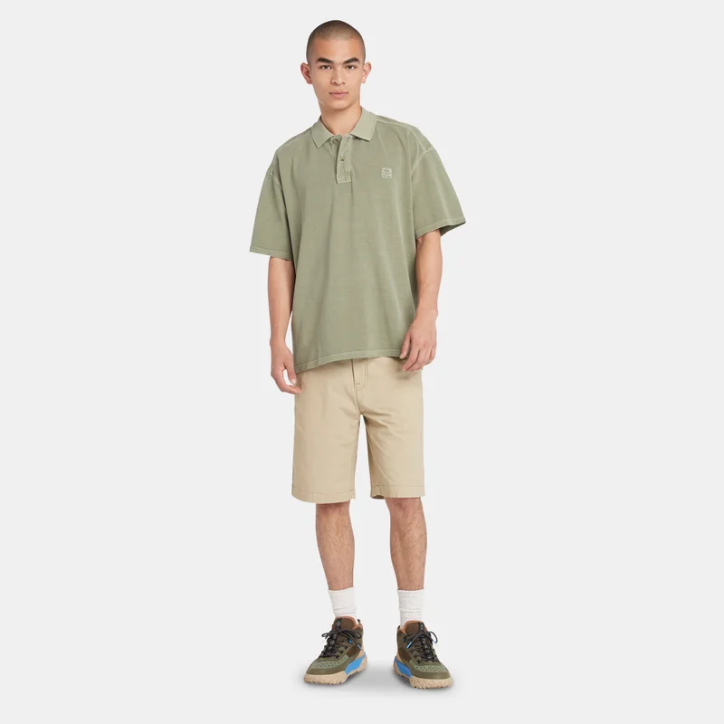 Timberland Green Men's Garment Dye Polo Shirt for Men | Best Price UAE