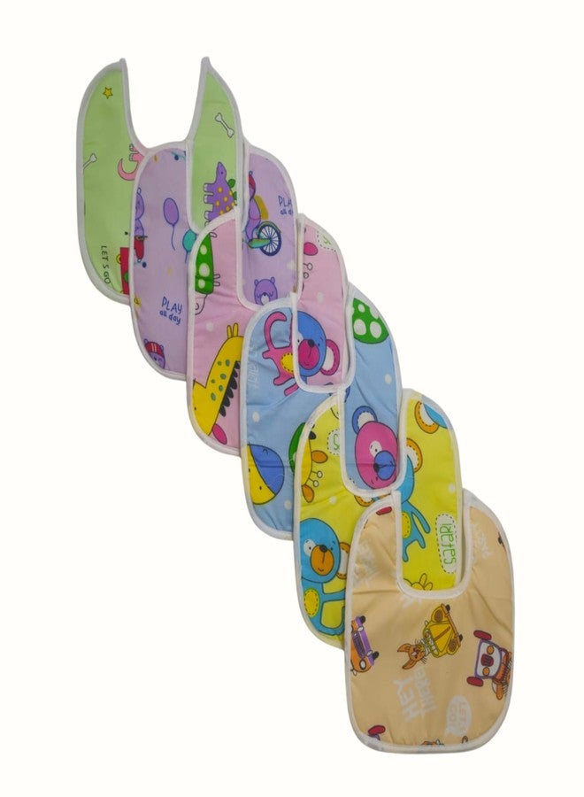 JOY'S E-STORE Assorted Baby Bibs for 0-24 Months | Set of 6 Soft Cotton Waterproof Feeding Bibs for Newborns, Infants & Toddlers | Reusable, Washable & Absorbent | Multicolor Designs - 1006 M Combo P4 - Image 2