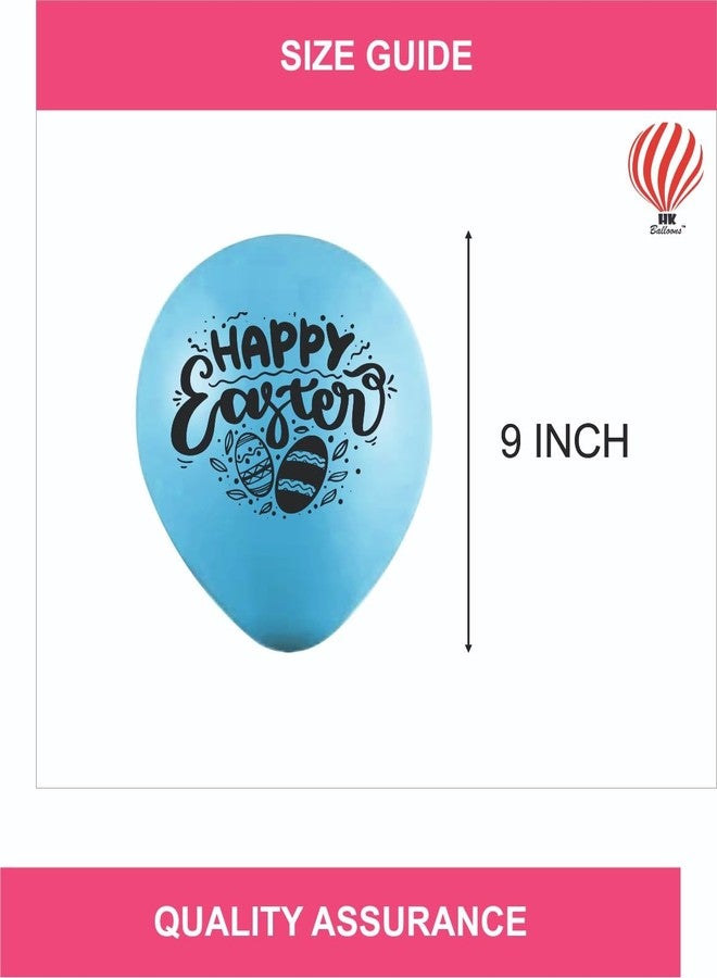 HK Balloons 50Pcs Happy Easter Day Printed Decoration Balloons Easter Décor Latex Balloon For Baby Shower Birthday Party Decoration Balloons - Image 3