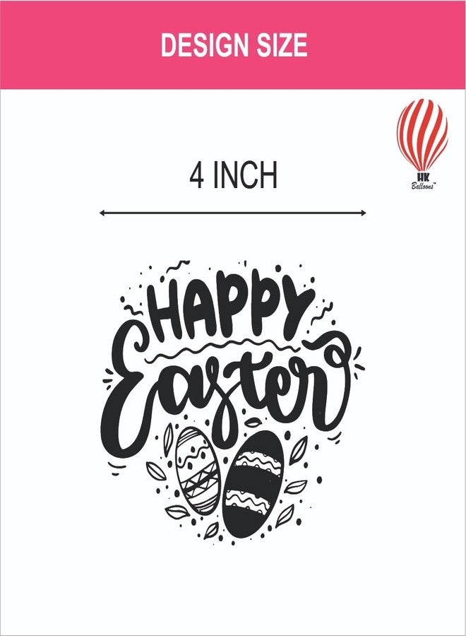 HK Balloons 50Pcs Happy Easter Day Printed Decoration Balloons Easter Décor Latex Balloon For Baby Shower Birthday Party Decoration Balloons - Image 4