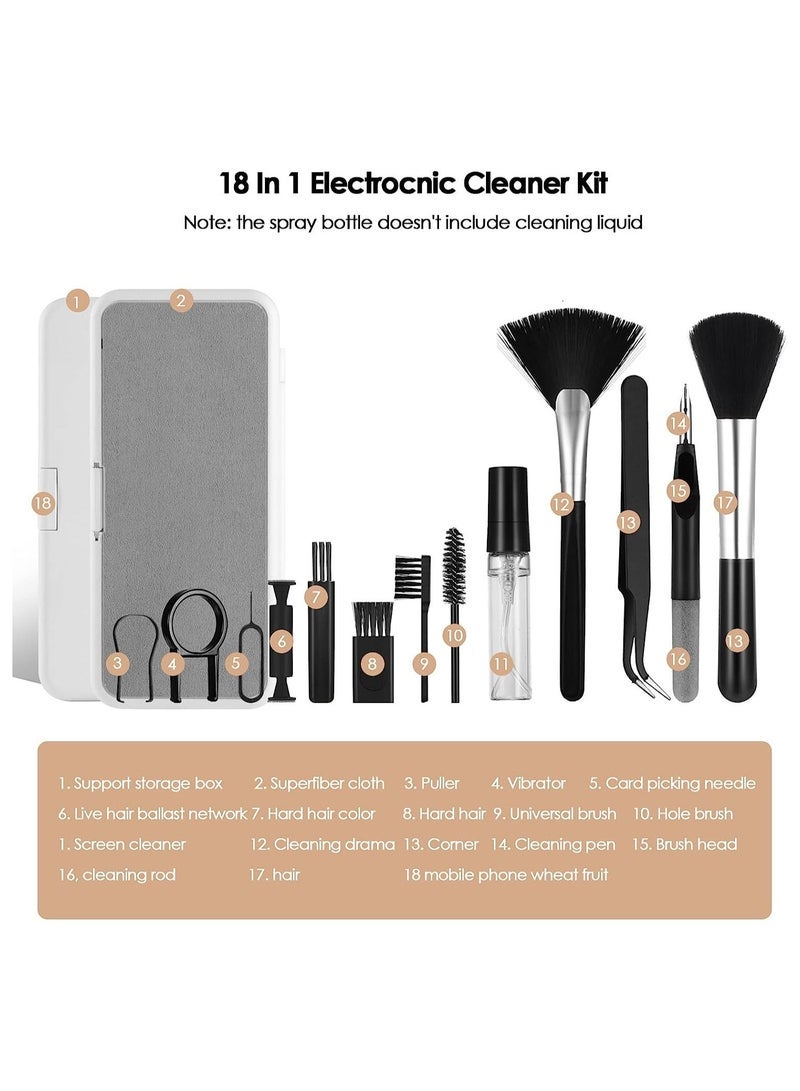 general 18-in-1 Electronic Cleaner Kit, Keyboard Cleaner kit, Portable Multifunctional Cleaning Tool for PC Monitor,Earbud,Cell Phone,Laptop,Computer,Bluetooth Earphones - Image 2