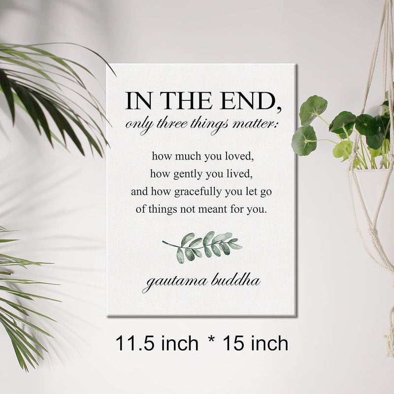 JerLoe In the End Buddha Quote Canvas Wall Art - Image 2