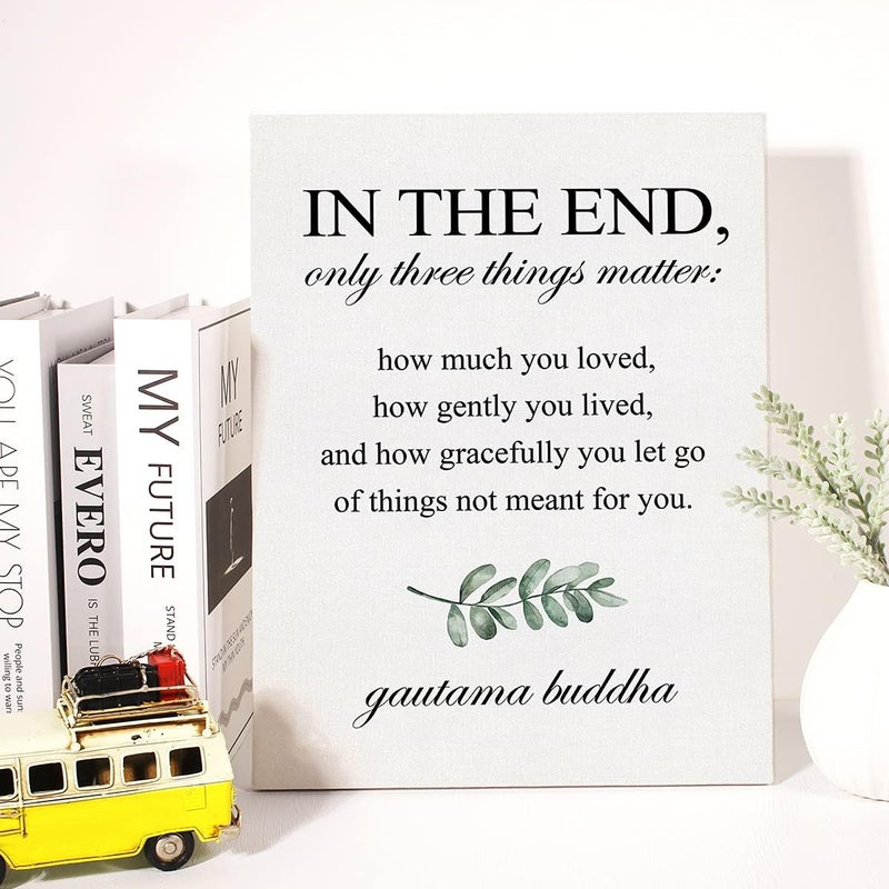 JerLoe In the End Buddha Quote Canvas Wall Art - Image 4