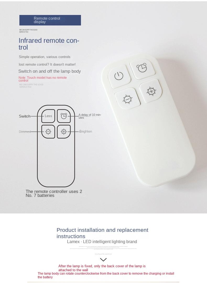 general USB Charging LED Ceiling Lamp With Remote Set - Image 5