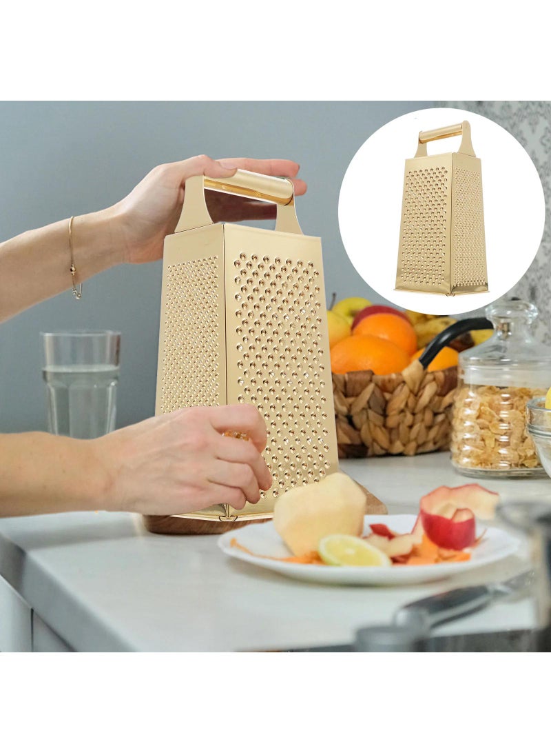 Bluejw Cheese Grater Stainless Steel Shredder Kitchen 4 Sides Grater Cooking Slicer Onion Household Potato Vegetables Cheeseits - Image 2