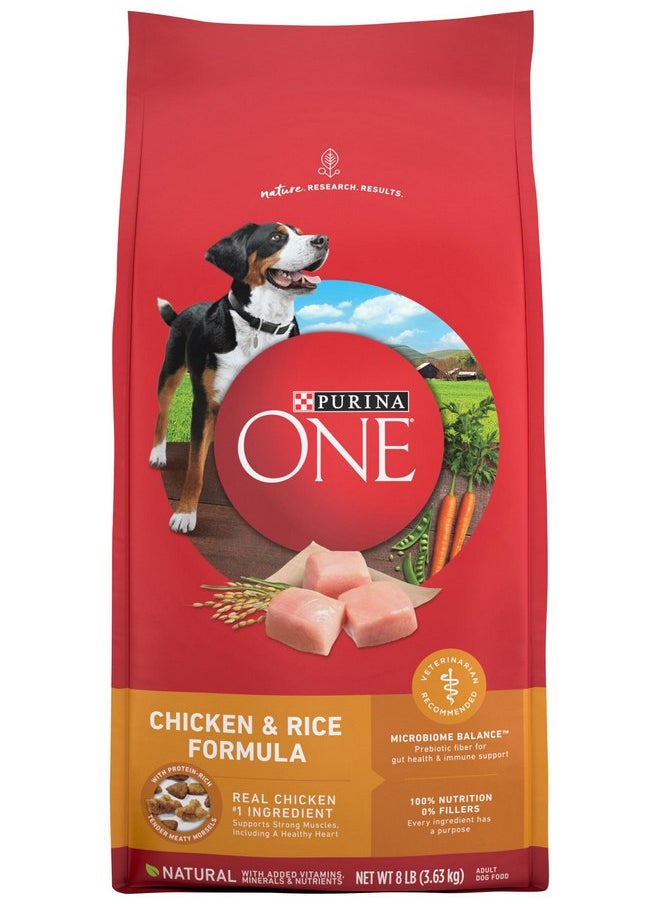 بيورينا ون طعام الكلاب Purina ONE Smartblend Chicken and Rice، 8 رطل  - Image 1