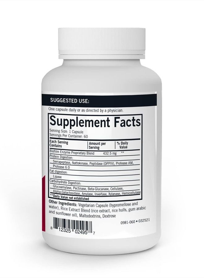 Kirkman Biofilm Defense - 60 Capsules - Aids Gut & Digestive Health - Immune Support - Hypoallergenic - Image 2