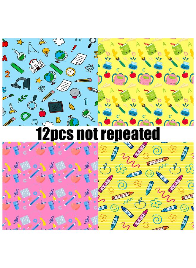 12 Sheets Of Thanksgiving Teacher Teacher's Day Material Paper Handbook Manual Diy Tailoring Background Decoration Material - Image 5