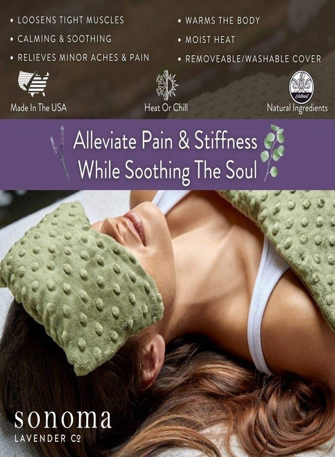 Sonoma Lavender قناع سبا لافندر سونوما، وسادة عين للعلاج بالروائح قابلة للتسخين/التبريد مع إدخال بذور الكتان المنقوعة باللافندر، ضغط للعين لتخفيف التوتر مع غطاء قابل للإزالة والغسل (نقطة بنفسجية) - Image 2