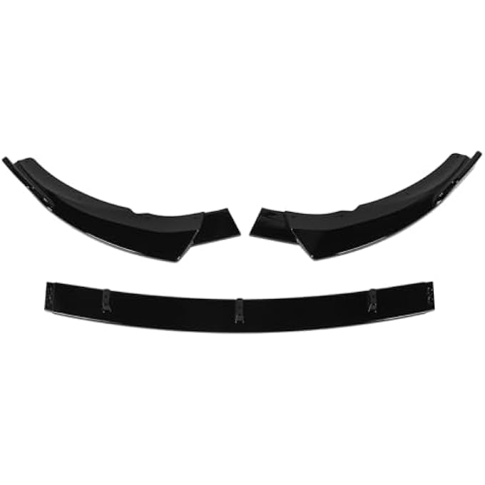 Luocute Front Bumper Lip, Front Bumper Lip Spoiler Air Chin Body Kit Splitter, Erodynamic Guard Protector Chin Spoiler Body Kit Replacement for C Class W205 C205 S 205 (Glossy Black) - Image 1