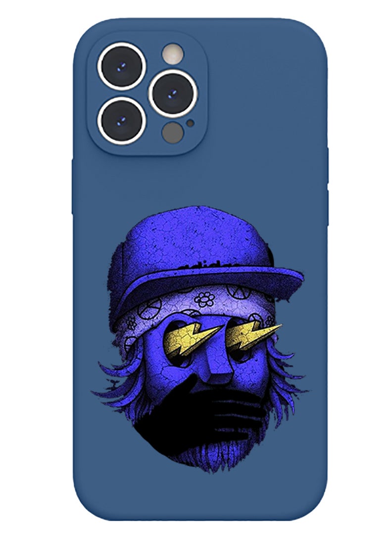 Theodor Protective Slim Fit Case Liquid Silicone Cover with Full Body Protection Anti-Scratch Shockproof Case For iPhone 14 Pro Max Blue  - Killer kong copy - Image 1