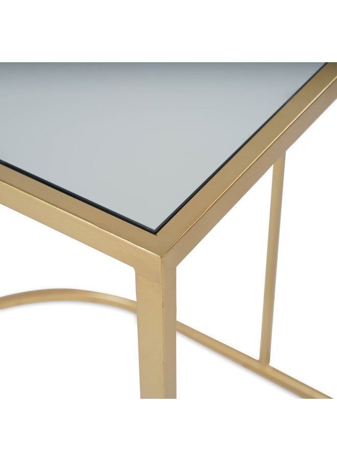 Raphie Accent Table Set Of 3 Mirror - Gold