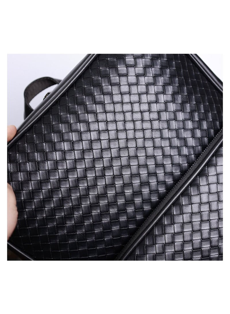 Leather Laptop Backpack for Men Women, School College Book bag Casual Travel Daypack - Image 4