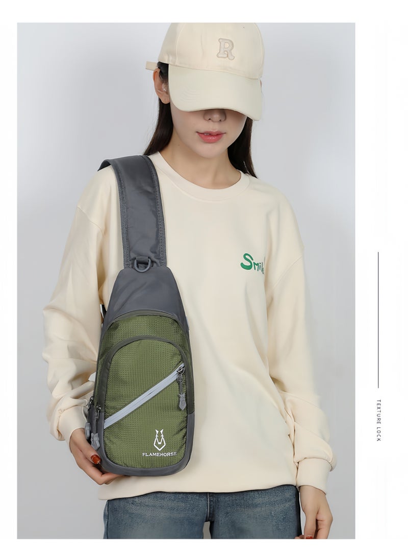 فليم هورس حقيبة صدر خارجية للرجال والنساء، حقيبة ظهر للسفر، خفيفة الوزن ومتعددة الاستخدامات، حقيبة كتف مقاومة للماء ومضيئة - Image 2