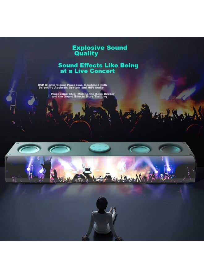 SOAIY Computer Speakers Sh18 Bluetooth Speaker For Home, Desktop, Low-frequency Subwoofer, Multimedia, Desktop, Laptop, Usb, Mini Small Steel Cannon, Standard Version Black - Image 2