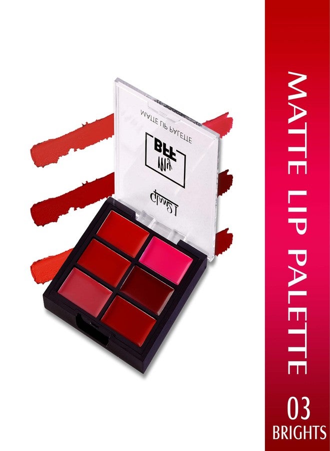 Glam 21 Glam21 My BFF Matte Lip Palette | 6 Lipstick Colors | Travel Friendly Lip Palette | Creamy Matte Finish - 9 Gm | Brights-03 - Image 3