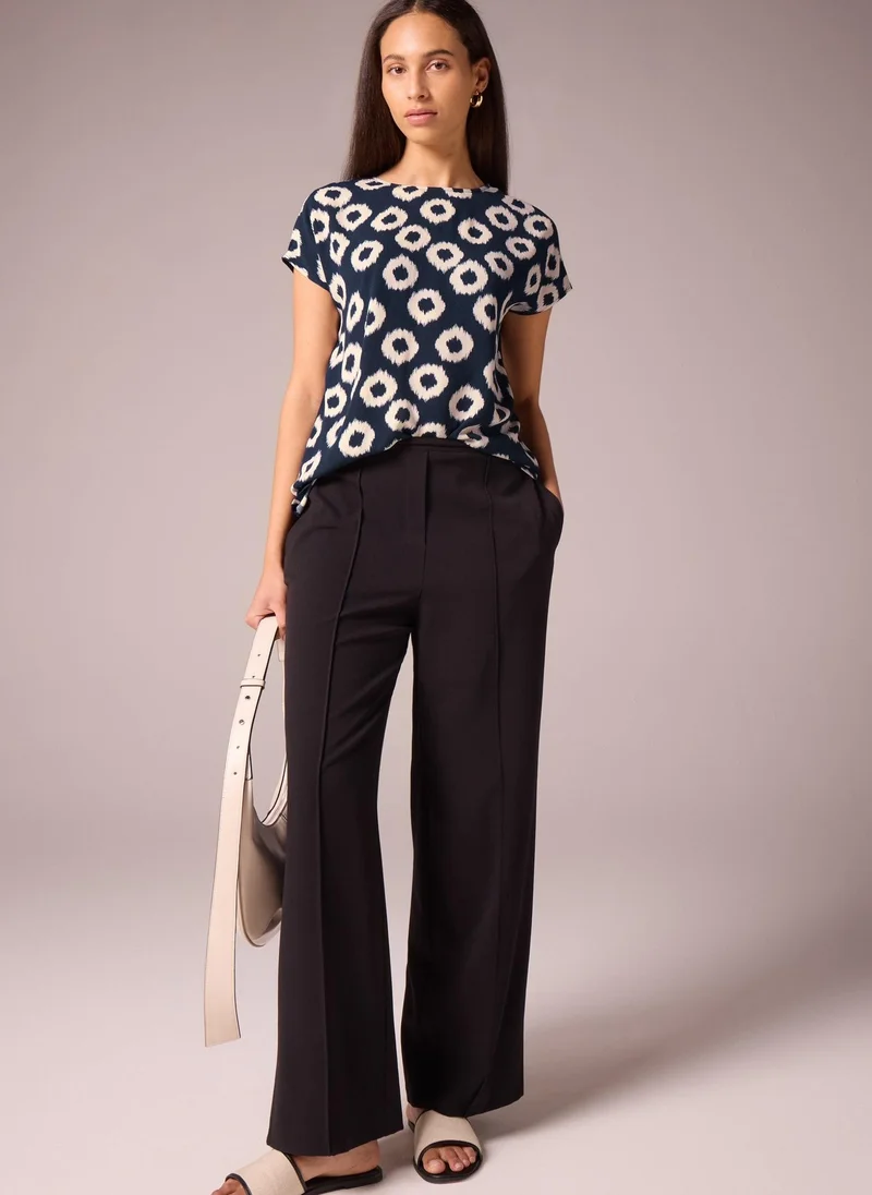 Matalan Et Vous Navy Scratch Jersey Back Top