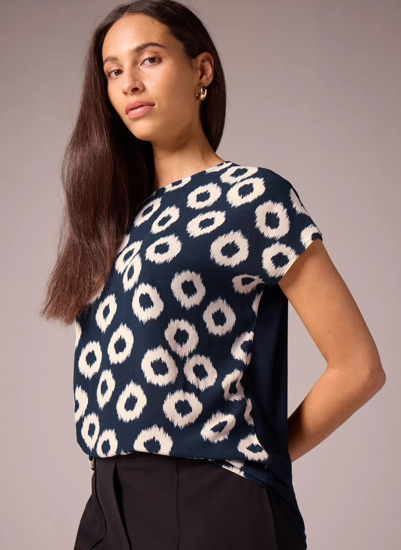 Matalan Et Vous Navy Scratch Jersey Back Top