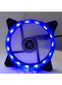 Generic Aurora Eclipse 16LED 12025 Dual Ring PC Case FanIce drill Blue Ice drill Blue 