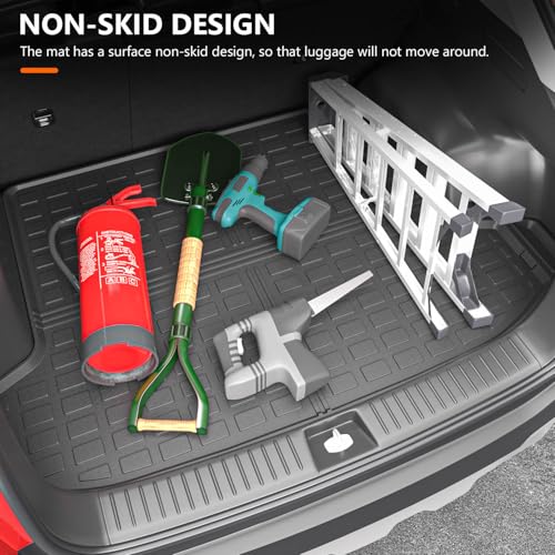 powoq Fuel&Hybrid Trunk Mat Compatible with 2023 2024 2025 Kia Sportage Cargo Mat All Weather Trunk Liner (Not Fit PHEV) Replacement for 2023 2024 2025 Kia Sportage Accessories (Trunk Mat) - Image 4