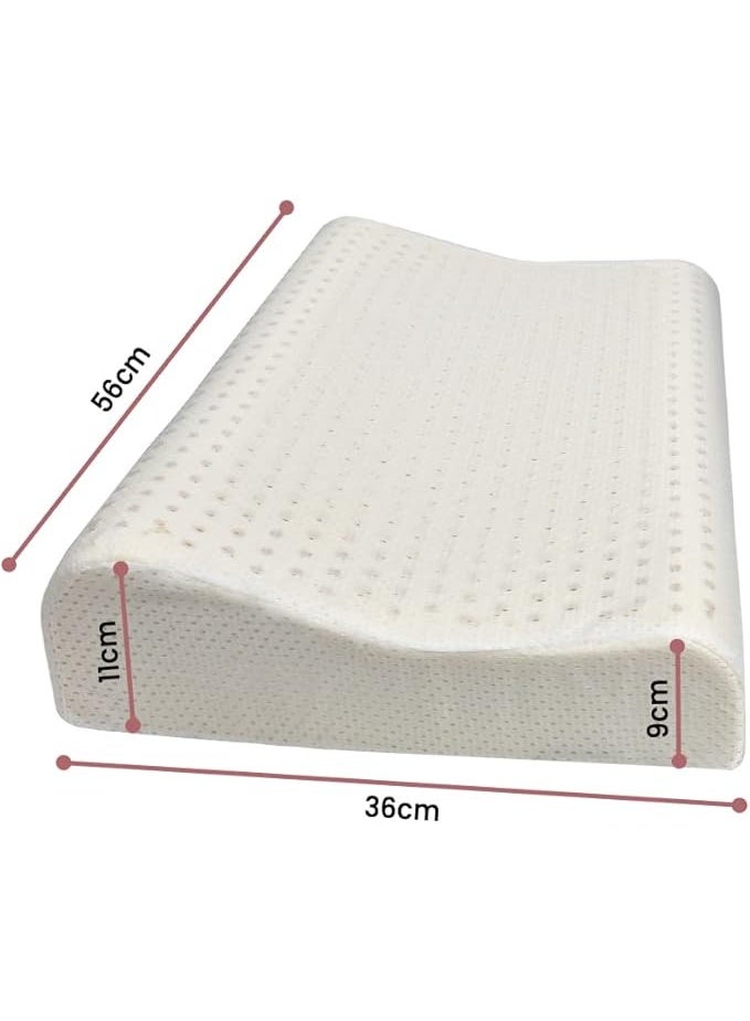 طقم مكون من قطعتين وسائد لاتكس طبيعي بتقنية دعم المناطق الثلاث ونوم مريح لجميع الوضعيات - Image 2