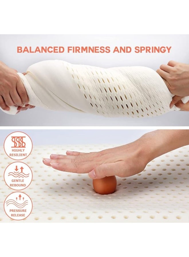 طقم مكون من قطعتين وسائد لاتكس طبيعي بتقنية دعم المناطق الثلاث ونوم مريح لجميع الوضعيات - Image 5