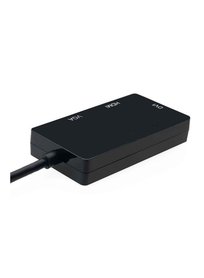 نيبمينينت كابل محول 3 في 1 من ذكر ديسبلاي بورت إلى أنثى HDMI/ DVI/ VGA أسود - Image 3