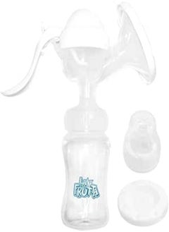 La Frutta La Frutta New Wide Neck Manual Breast Milk Pump Blue + Free 2pc Breast Pads 