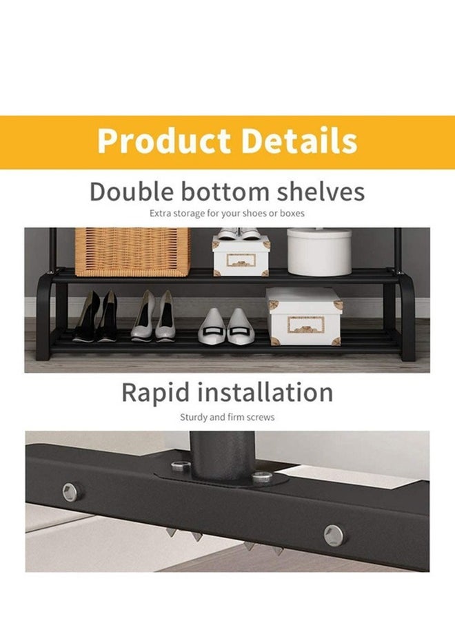 SKY-TOUCH Floor Standing Cloth Rack Clothes Hanger Garment Rack Metal Clothes Rail  - Image 3